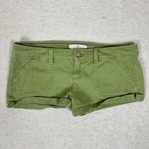 Green Y2K Mini Low Rise Hollister Shorts